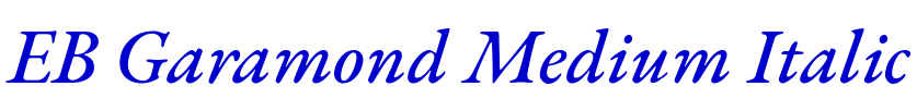 EB Garamond Medium Italic fuente